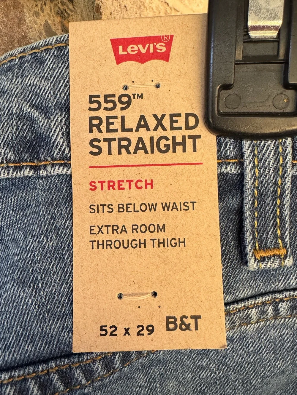 Levis 559 Relaxed Straight 52x29 Stretch-NWT